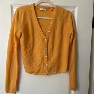 Vince Yellow Cardigan Sweater
